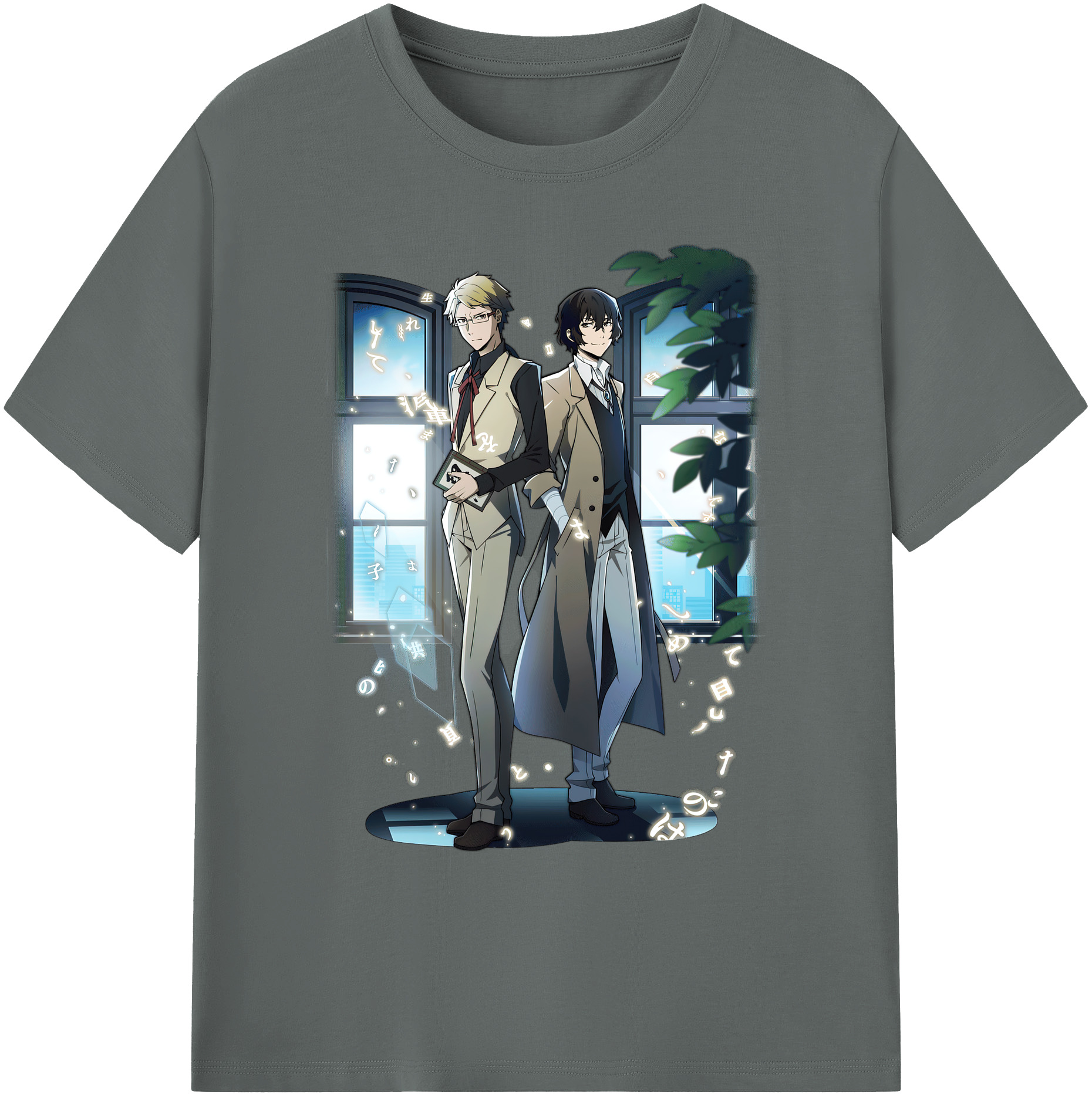 （画像用） 文豪ストレイドッグス Bungo Stray Dogs 綿100％ メンズ半袖Tシャツ｜肌触りやわらか＆通気性